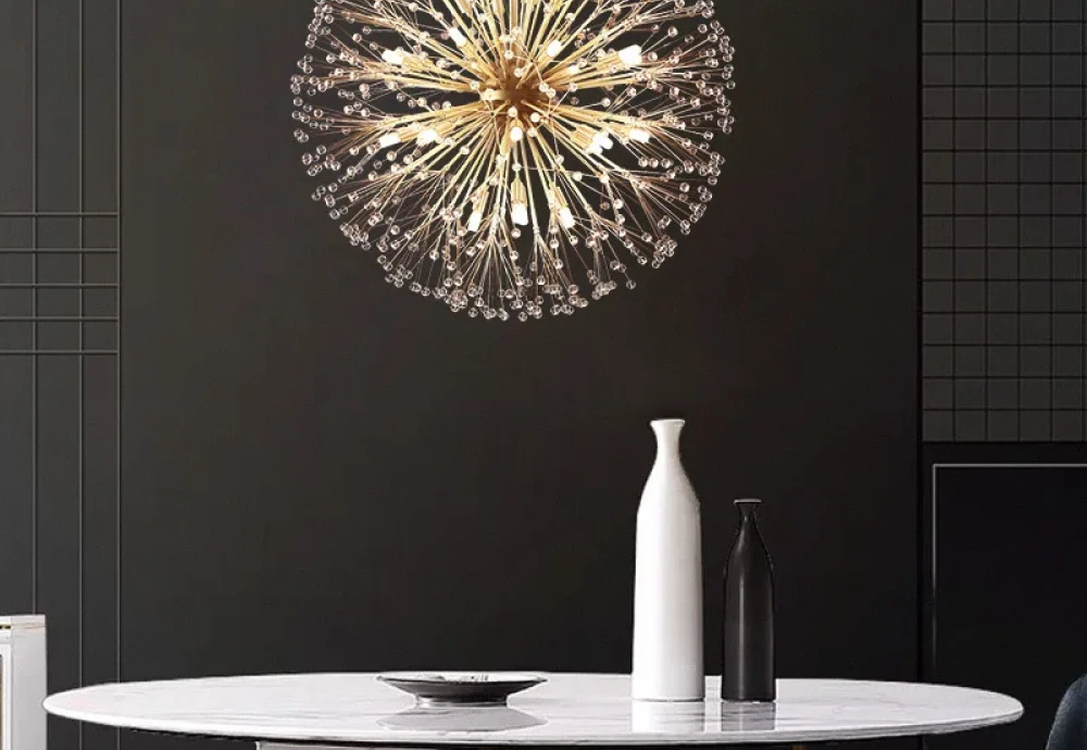 round modern crystal chandelier